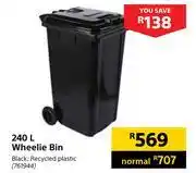 Builders Warehouse 240l wheelie bin offer