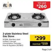 Builders Warehouse Alva 2 plate stainless steel gas stove offer