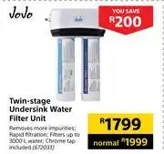 Builders Warehouse Jojo twin stage undersink water filter unit offer