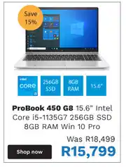 First Shop HP ProBook 450 G8 Intel Core i5-1135G7 offer