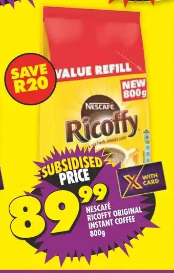 Shoprite NESCAFÉ RICOFFY ORIGINAL INSTANT COFFEE 800g offer