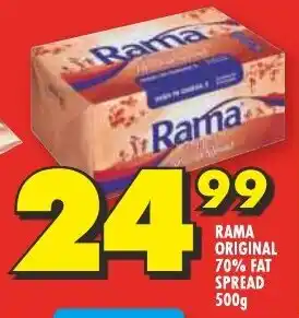 Shoprite RAMA ORIGINAL 70% FAT SPREAD 500g offer