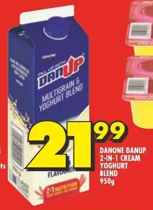 Shoprite DANONE DANUP 2-IN-1 CREAM YOGHURT BLEND 950g offer