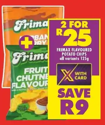 Shoprite FRIMAX FLAVOURED POTATO CHIPS all variants 125g offer