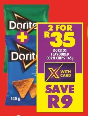 Shoprite DORITOS FLAVOURED CORN CHIPS 145g offer