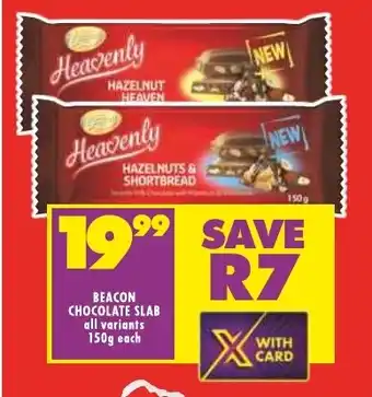Shoprite BEACON CHOCOLATE SLAB all variants 150g each offer