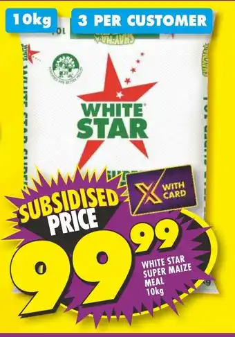 Shoprite WHITE STAR SUPER MAIZE MEAL 10kg offer