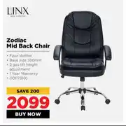 Linx Zodiac Mid Back Chair