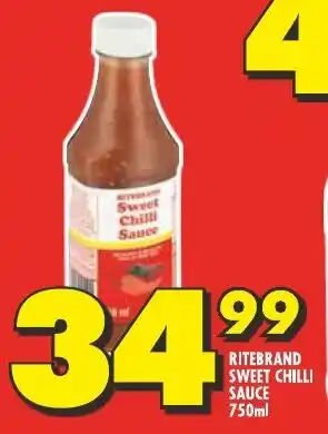 Shoprite RITEBRAND SWEET CHILLI SAUCE 750ml offer