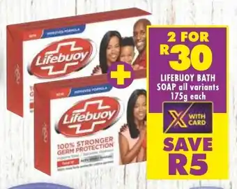 Shoprite LIFEBUOY BATH SOAP all variants 175g each offer