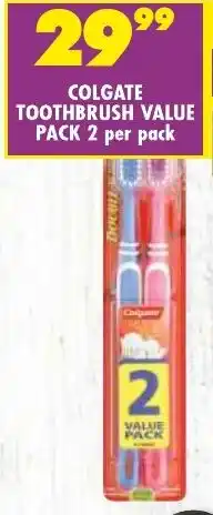 Shoprite COLGATE TOOTHBRUSH VALUE PACK 2 per pack offer