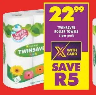 Shoprite TWINSAVER ROLLER TOWELS 2 per pack offer