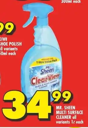 Shoprite MR. SHEEN MULTI SURFACE CLEANER all variants 1L each offer