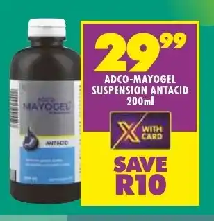 Shoprite ADCO-MAYOGEL SUSPENSION ANTACID 200ml offer
