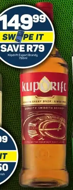 Pick n Pay Klipdrift Export Brandy 750ml offer