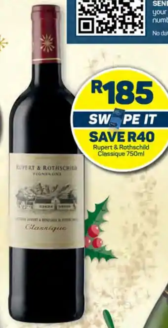 Pick n Pay Rupert & Rothschild Classique 750ml offer
