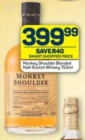 Pick n Pay Monkey Shoulder Blended Malt Scotch Whisky 750ml offer