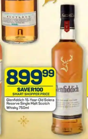 Pick n Pay Glenfiddich 15-Year-Old Solera Reserve Single Malt Scotch Whisky 750ml offer