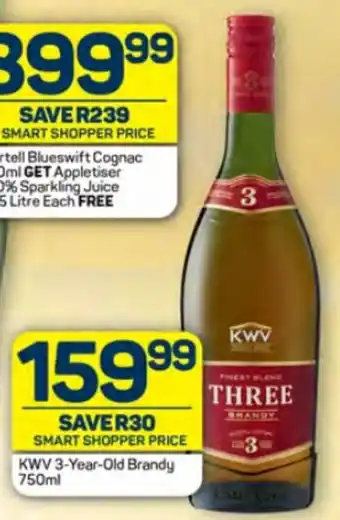 Pick n Pay KWV 3-Year-Old Brandy 750ml offer