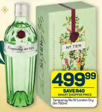 Tanqueray No.10 London Dry Gin 750ml