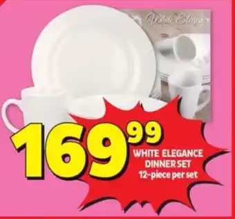 Usave WHITE ELEGANCE DINNER SET 12-piece per set offer