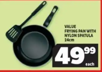 Usave VALUE FRYING PAN WITH NYLON SPATULA 24cm offer
