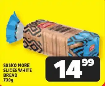 Usave SASKO MORE SLICES WHITE BREAD 700g offer