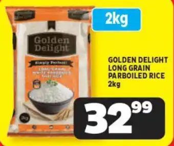 Usave GOLDEN DELIGHT LONG GRAIN PARBOILED RICE 2kg offer