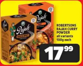 Usave ROBERTSONS RAJAH CURRY POWDER all variants 100g each offer