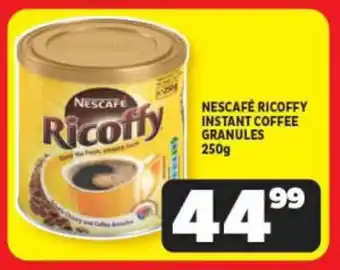 Usave NESCAFÉ RICOFFY INSTANT COFFEE GRANULES 250g offer
