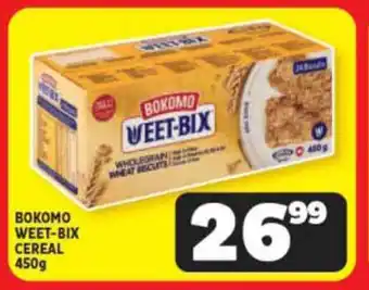 Usave BOKOMO WEET-BIX CEREAL 450g offer