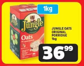 Usave JUNGLE OATS ORIGINAL PORRIDGE 1kg offer