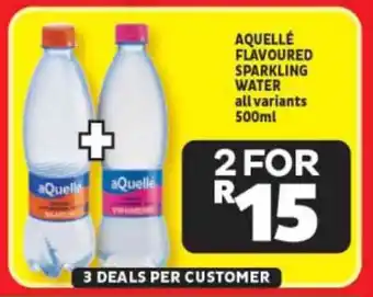 Usave AQUELLÉ FLAVOURED SPARKLING WATER all variants 500ml offer