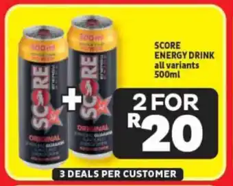 SCORE ENERGY DRINK all variants 500ml