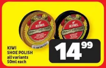 Usave KIWI SHOE POLISH all variants 50ml each offer