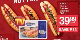 Spar SPAR Red or Smoked Viennas 500g offer