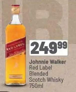 Spar Johnnie Walker Red Label Blended Scotch Whisky 750ml offer