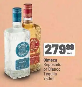 Spar Olmeca Reposado or Blanco Tequila 750ml offer