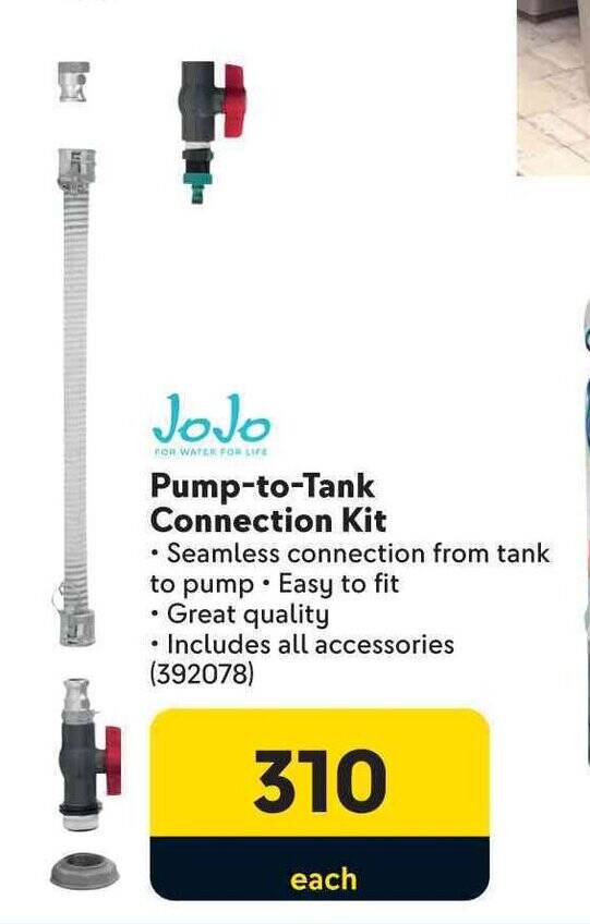 JOJO PumptoTank Connection Kit offer at Makro