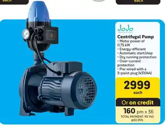 Makro JOJO Centrifugal Pump offer