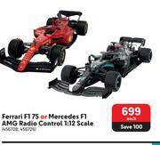 Makro Ferrari f1 75 or mercedes f1 amg radio control 1:12 scale-each offer
