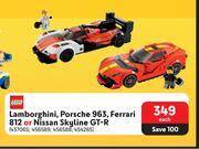 Makro Lego lamborghini, porsche 963, ferrari 812 or nissan skyline gt-r-each offer