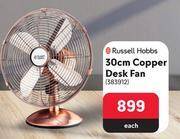Makro Russell hobbs 30cm copper desk fan 383912 offer