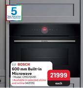 Makro Bosch 600mm built-in microwave cmg7241b1 offer