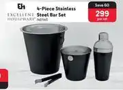 Excellent houseware 4-piece stainless steel bar set 461141-per set