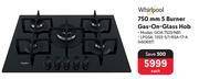 Makro Whirlpool 750mm 5 burner gas-on-glass hob goa7523/nb1 460697 offer