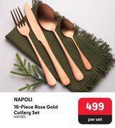 Makro Napoli 16-piece rose gold cutlery set 461383-per set offer