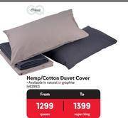 Makro Classic hemp/cotton duvet cover 462992 offer