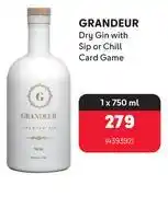 Makro Grandeur dry gin with sip or chill card game-750ml offer