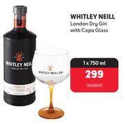 Makro Whitely neill london dry gin with copa glass offer